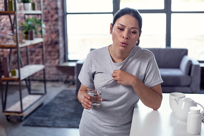 Menopause Woman with sweats